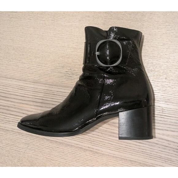 New Paul Green Panache Boot Black Crinkled Patent Size 7.5 US‎ size 10 - Picture 4 of 7
